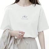 ミニロゴプリントTシャツ 体型カバーTシャツ ロゴプリント | VICTORIA | 詳細画像7 