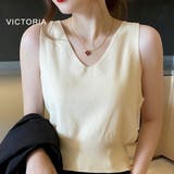 Vネック サマーニット ノースリーブ | VICTORIA | 詳細画像11 