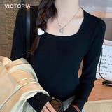 リブニット トップス レディース | VICTORIA | 詳細画像5 