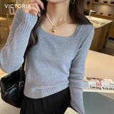 リブニット トップス レディース | VICTORIA | 詳細画像8 
