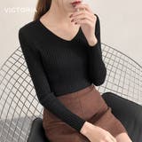Vネック リブニット トップス | VICTORIA | 詳細画像2 