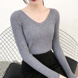 Vネック リブニット トップス | VICTORIA | 詳細画像8 