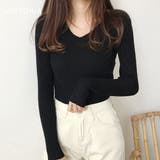 Vネック リブニット トップス | VICTORIA | 詳細画像3 