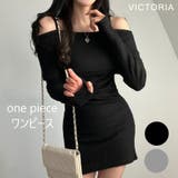 リブニット ワンピース ミニ丈 | VICTORIA | 詳細画像1