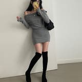 リブニット ワンピース ミニ丈 | VICTORIA | 詳細画像12