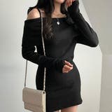 リブニット ワンピース ミニ丈 | VICTORIA | 詳細画像4