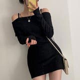 リブニット ワンピース ミニ丈 | VICTORIA | 詳細画像6