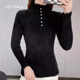 BLK | ハイネック ニット トップス | VICTORIA