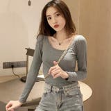 韓国風ショート丈ロンT レディース クロップド丈 | VICTORIA | 詳細画像10