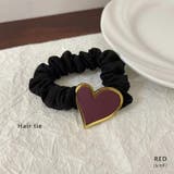 RED | ヘアゴム ハート マット | VICTORIA