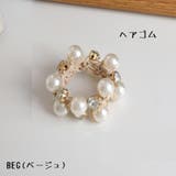 BEG | パール ヘアゴム ラインストーン | VICTORIA