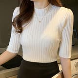 WHT | 半袖 リブニット 小さめ | VICTORIA