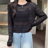 BLK | メッシュ ニット 秋 | VICTORIA