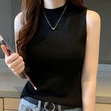 BLK | ハイネックノースリ ニット ノースリ | VICTORIA