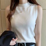 WHT | ハイネックノースリ ニット ノースリ | VICTORIA