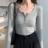 ヘンリーネック レディース Tシャツ | VICTORIA | 詳細画像12