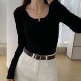 ヘンリーネック レディース Tシャツ | VICTORIA | 詳細画像7