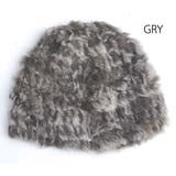 GRY | 帽子 ファー ニット帽 | VICTORIA