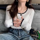リブニット 長袖 バイカラー | VICTORIA | 詳細画像10 