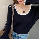 リブニット 長袖 バイカラー | VICTORIA | 詳細画像2 