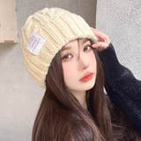 リブニット ビーニー帽子 防寒 | VICTORIA | 詳細画像3 