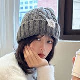 リブニット ビーニー帽子 防寒 | VICTORIA | 詳細画像7 