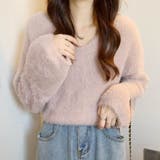 BEG | ニット モヘアタッチふんわり シャギーニット | VICTORIA