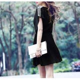 シフォンドレス 結婚式ワンピース黒 ドレス | VICTORIA | 詳細画像3