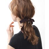 ベルベット×サテンロングリボンポニーフック ヘアゴム ヘアカフ | VINGTAINE | 詳細画像7 