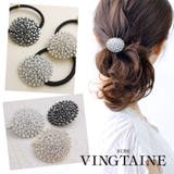 ビジューラウンドヘアゴム ヘアカフ ゴールド | VINGTAINE | 詳細画像1