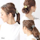パステルフラワーヘアゴム/花/ラインストーン/ヘアアクセサリー H-831 | VINGTAINE | 詳細画像3 