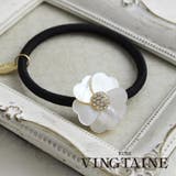 シェルフラワーヘアゴム ヘアカフ ポニーフック | VINGTAINE | 詳細画像1