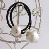 ミニスター付きコットンパールヘアゴム ポニーフック（S） ヘアカフ | VINGTAINE | 詳細画像8 