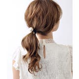 ミニスター付きコットンパールヘアゴム ポニーフックヘアカフ シンプル | VINGTAINE | 詳細画像5 