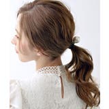 ミニスター付きコットンパールヘアゴム ポニーフックヘアカフ シンプル | VINGTAINE | 詳細画像6 