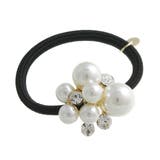 ワンカラー | ランダムパールビジューヘアゴム シンプル エレガント | VINGTAINE