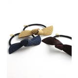 スタッズ風リボンヘアゴム ベーシック ブラック | VINGTAINE | 詳細画像8