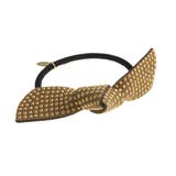 ベージュ | スタッズ風リボンヘアゴム ベーシック ブラック | VINGTAINE