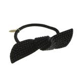ブラック | スタッズ風リボンヘアゴム ベーシック ブラック | VINGTAINE