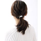 ダブルスクエアストーンヘアゴム キュービックジルコニア 煌き | VINGTAINE | 詳細画像5