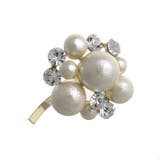 ワンカラー | コットンパールビジューヘアカフ ポニーフック ヘアフック | VINGTAINE