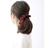 ワイン | ロングリボンヘアカフ ポニーフック ヘアフック | VINGTAINE
