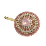 ピンク | カラービジューサークルヘアカフ ポニーフック ヘアフック | VINGTAINE