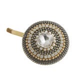 グレー | カラービジューサークルヘアカフ ポニーフック ヘアフック | VINGTAINE