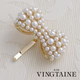 パールリボンヘアゴム カフ ポニーフック | VINGTAINE | 詳細画像1 