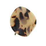 ベージュ | べっ甲風ウェーブプレートヘアカフ ポニーフック ヘアフック | VINGTAINE