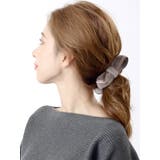 モカ | ベルベット×グログランツイストリボンバナナクリップ 秋冬 上品 | VINGTAINE