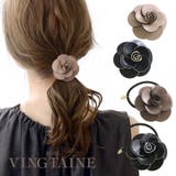 カメリアカラーヘアゴム ポニーフック ヘアカフ | VINGTAINE | 詳細画像1