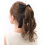 ロングブラックリボンポニーフック ヘアカフ ヘアフック | VINGTAINE | 詳細画像7