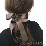 サテンロングリボンポニーフック ヘアカフ ヘアカフス | VINGTAINE | 詳細画像1